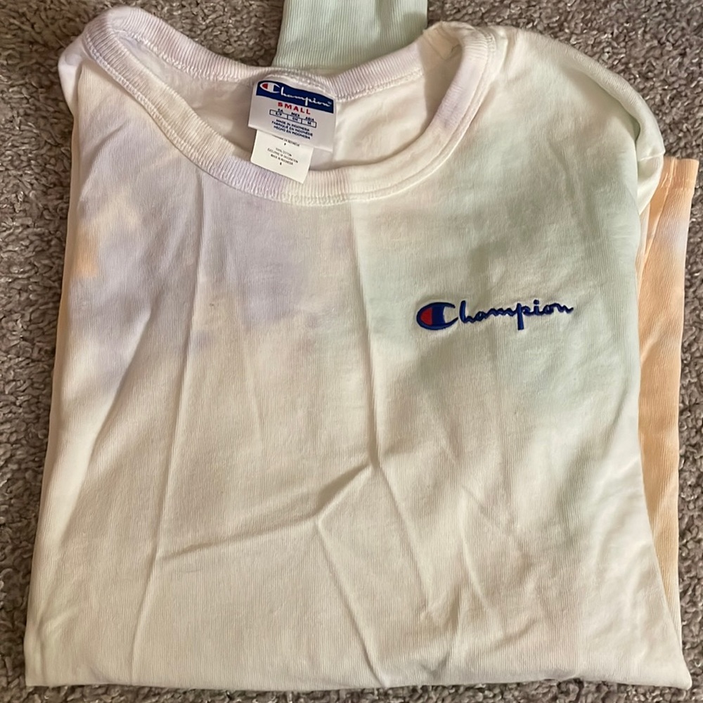 Champion long sleeve tie dye shirt